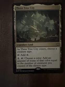 Three Tree City Magic: The Gathering Legendary Land Card - Image 1