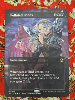 MTG Polluted Bonds Anime Borderless WOT 75 NM - Enchanting Tales Near Mint - Image 1