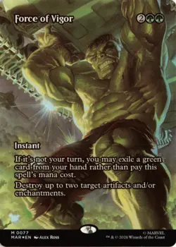 Force of Vigor (Borderless) FOIL 77 MAR Marvel Universe Eternal-Legal NM - Image 1