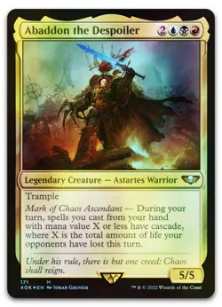 Abaddon the Despoiler #171 (Foil) (NM) Warhammer 40,000 40K Magic MTG - Image 1