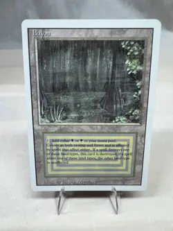 MTG Magic the Gathering Bayou Dual Land Revised Edition Near Mint Condition - Image 1