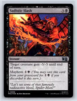 Sadistic Slash 666 Commander: Marvel Super Heroes Magic: The Gathering Foil NM - Image 1