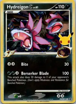 Hydreigon C lv.61 SWSH138 Holo Promo Sword & Shield Promo Pokemon Near Mint - Image 1