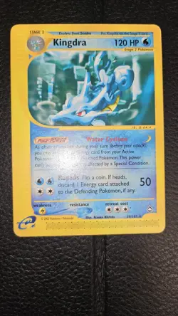 NM Condition | Kingdra 19/147 Aquapolis E-Reader Pokemon Cards E-SERIES WOTC - Image 1