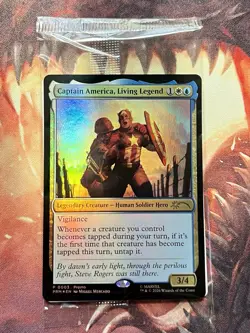 Magic PROMO Captain America Living Legend Card Marvel Super Heroes SEALED 🇺🇸 - Image 2