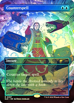 MTG - Counterspell - Foil - Dungeons & Dragons Secret Lair - Magic - Image 1