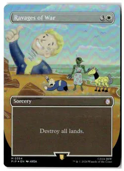 MTG Foil Ravages of War (Borderless) - Fallout Moderately Played English - Image 1