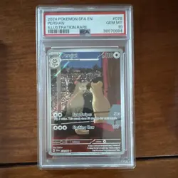 Pokemon TCG 2024 SV: Shrouded Fable Persian 078/064 Holo Illus Rare PSA 10 - Image 1