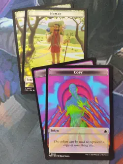 Copy / Human Token x 4 | 7% Off 2+ | Foundations | NM | MTG - Image 1