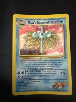 Pokemon TCG Card Misty's Tentacruel Gym Heroes 10/132 Unlimited Holo Rare - Image 1