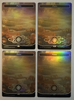 MTG / Set (X4) Unfinity Borderless Basic Lands / FOIL & GALAXY FOIL / NM - Image 2