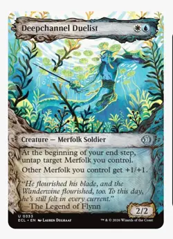 Deepchannel Duelist (Borderless) | MTG ECL | Azorius Merfolk Soldier WU EDH | NM - Image 1
