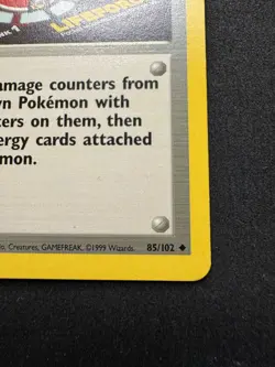 Pokemon TCG Pokemon Center Base Set 85/102 Vintage WOTC Uncommon Trainer LP - Image 5