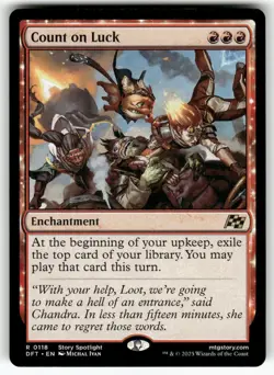 Count on Luck Aetherdrift Rare Magic: the gathering Near Mint or Better - Image 1