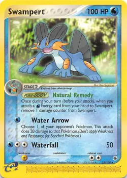 SWAMPERT 23/109 - Rare NON-HOLO - EX Ruby and Sapphire - Pokemon Card - NM/M - Image 1