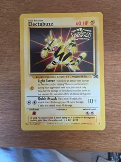 Pokemon TCG Electabuzz #2 Black Star Promo Card First Movie Edition - Image 1