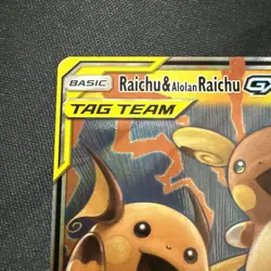 Pokemon TCG Raichu & Alolan Raichu GX Unified Minds Card 54/236 NM/M - Image 2