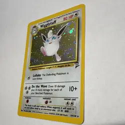 Pokemon Wigglytuff Base Set 2 Holo Rare Card 19/130 English WOTC Vintage Clean - Image 3