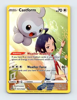 NM Castform TG11/TG30 Lost Origin Trainer Gallery Ultra Rare Pokemon Card - Image 1