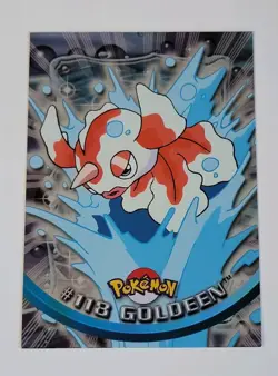 Pokemon Topps #118 Goldeen Foil - Blue Logo Series 3 - Pokemon Silver Holo Card - Image 1