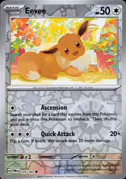 Eevee - Common SV06: Twilight Masquerade 135/167 NM Reverse Holo - Image 1