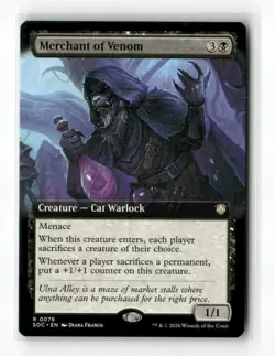 Merchant of Venom Extended Art 76 MTG SOC R NM - Image 1