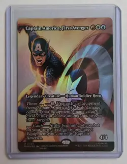 Captain America, First Avenger (Borderless Foil) 88 (M) MTG Marvel Universe MAR - Image 1