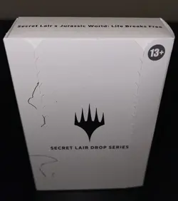 MTG Secret Lair Jurassic World: Life Breaks Free Non-Foil Sealed Pen Mark On Box - Image 1