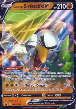 Pokemon - Galarian Sirfetch'd V - SWSH043 - Black Star Promo - Half Art Card - Image 1
