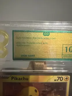 Pikachu 051/162 30th Anniversary Stamped 2026 Pokemon Day Promo OG 10 GEM MINT - Image 2