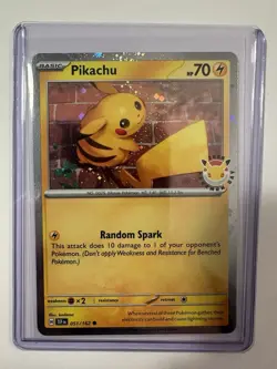 Pikachu 051/162 Pokemon Day 2026 Stamped Cosmo Holo NM - Image 1