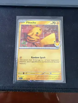 Pikachu 051/162 Pokemon Day 2026 - Anniversary Stamped NM - Image 1