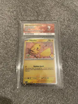 Pokemon TCG Pikachu Pokemon Day 2026 051/162 Stamp Graded Ace 9 - Image 1