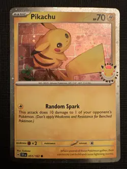 Pikachu (Pokemon Day 2026) 051/162 Cosmo Holo Promo NM - Image 1