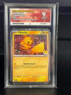 Pikachu 051/162 2026 Pokemon Day Promo Mint 9 Ace Grading Card - Image 1