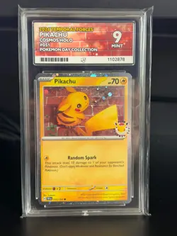 Pikachu 051/162 2026 Pokemon Day Promo Mint 9 Ace Grading Card - Image 3