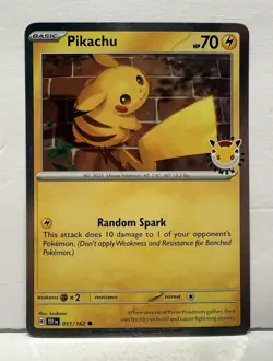 The Pokemon Company Pikachu 051/162 Temporal Forces 2026 Pokemon Day Stamp 70 HP - Image 1