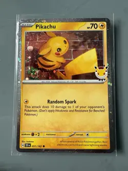 Pikachu 051/162 Cosmos Holo Promo Temporal Forces Pokemon Day 2026 Stamp - Image 1