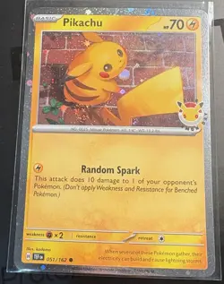 Pokemon Tcg Pikachu 051/162 2026 Pokemon Day Stamped Promo BIG Fart Swirl! - Image 2