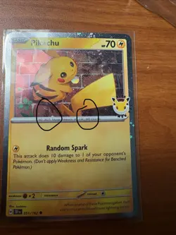 Pokemon Tcg Pikachu 051/162 2026 Pokemon Day Stamped Promo BIG Fart Swirl! - Image 5