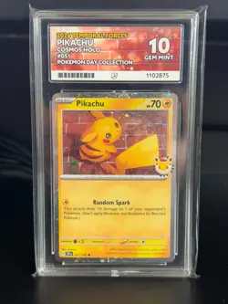 Pikachu 051/162 2026 Pokemon Day Promo Gem Mint 10 Ace Grading Card - Image 1