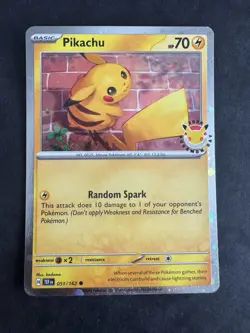 Pokemon - Pikachu (Pokemon Day 2026) 051/162 - Cosmos Holo Promo - Pack Fresh NM - Image 2