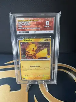 Pokemon TCG Pikachu 051/162 Pokemon Day 2026 Promo Card Ace 8 Near Mint - Image 1
