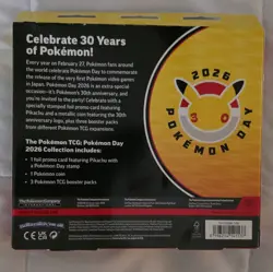Pokemon TCG Pokemon Day 2026 Collection Pikachu Promo Stamped 3 Packs English - Image 2