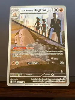 Pokemon TCG Team Rocket's Dugtrio 239/217 ASC Full Art Holo - Image 1