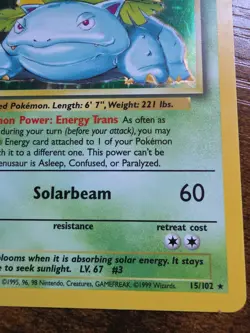 Pokemon TCG Venusaur Base Set 15/102 Holo 1999-2000 Wizards Base Set... - Image 4