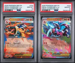 PSA 10 Sequential Pokemon Mega Charizard X ex 029 + Y ex 030 Black Star Promo - Image 1
