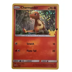 Pokemon TCG Charmander 9/25 McDonalds 25th Basic Fire Holo Promo English Card - Image 1
