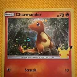Pokemon TCG Charmander 9/25 McDonalds 25th Basic Fire Holo Promo English Card - Image 2