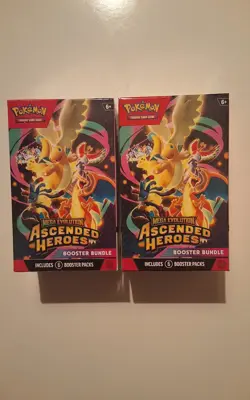 POKEMON Ascended Heroes Booster Bundle LOT Of (2) Factory Sealed Boxes Brand New - Image 1